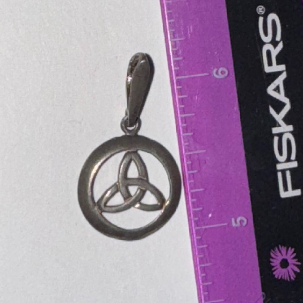 Sterling Silver Triquetra Pendant, Large Bail